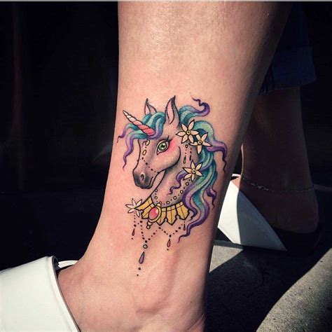 cute unicorn tattoo